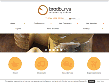 Tablet Screenshot of bradburyscheese.co.uk